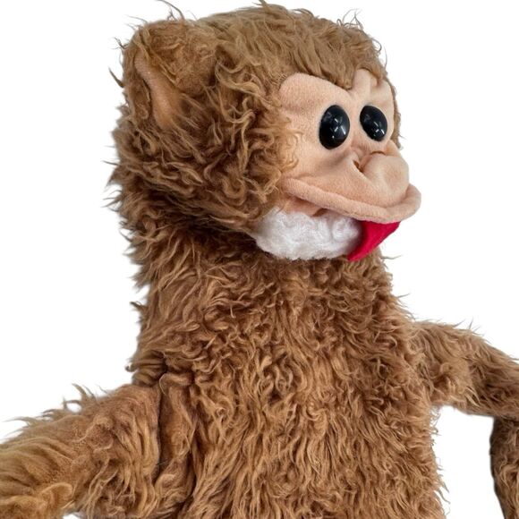 VTG 1980 FURRY HUGGEMS 38" Brown Tan Hanging Full Body Hand Monkey PUPPET Korea - Picture 11 of 16